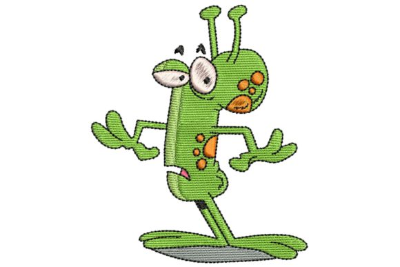 Alien Monster Embroidery Design