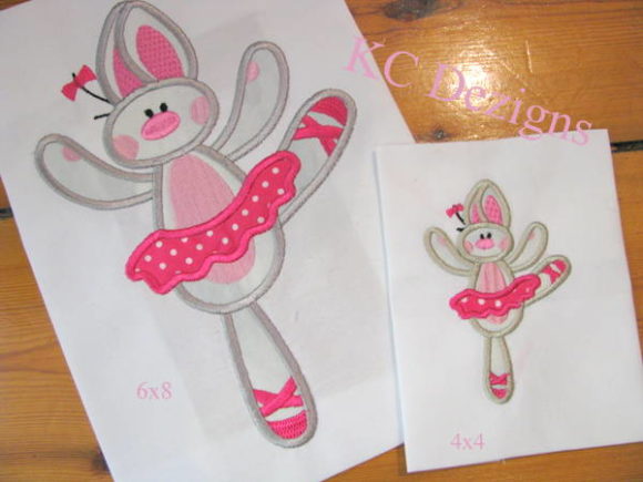 Bunny Ballerina 2: A Playful, Premium Embroidery Design for Small Shops