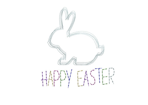 Easter Rabbit Scribble Stitch