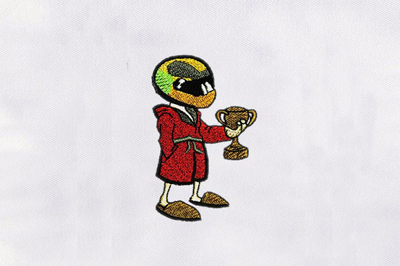 Helmet Guy with Trophy Embroidery Review