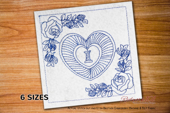 I Love in Heart Shape Embroidery Review