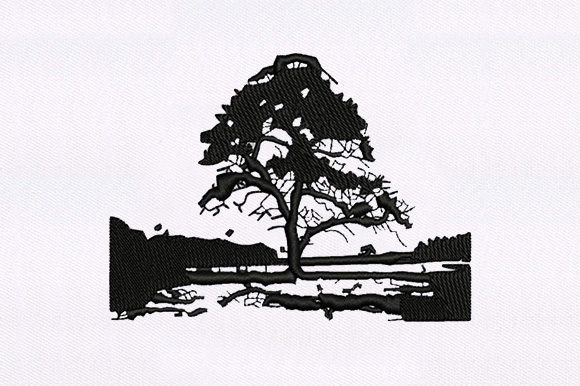 Isolated Tree Machine Embroidery Review