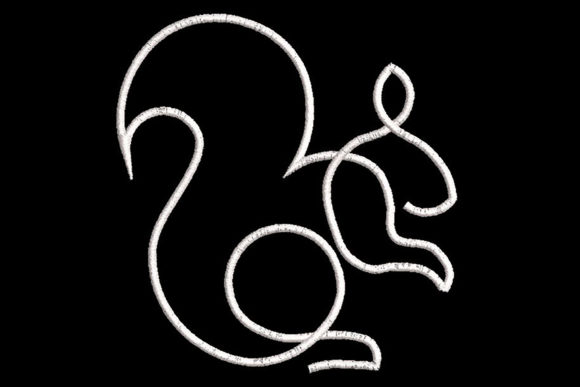 Minimalistic One Line Squirrel