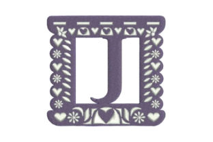 Papel Picado Alphabet J Review for Seasonal Embroidery