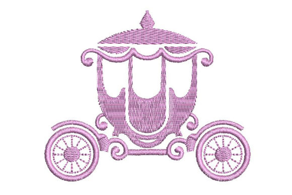 Princess Pink Carriage: A Delightful Fairy Tale Embroidery Design