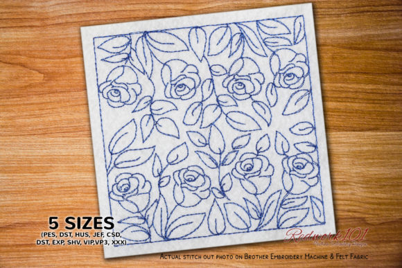 Seamless Pattern with Rose Flower