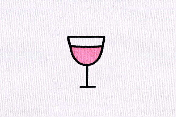 Wine Glass Embroidery Design Review