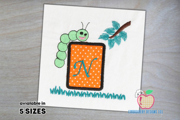 Worm with Letter Frame Applique for Kids Review