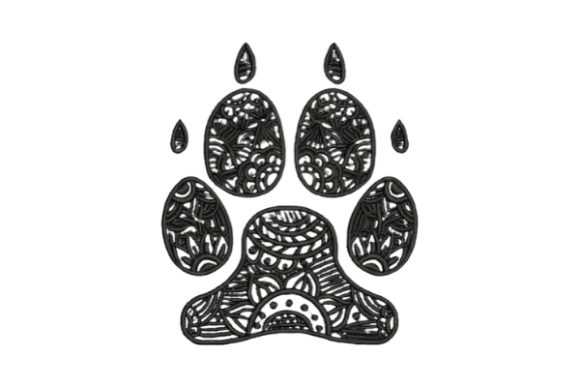 Zentangle Dog Paw Print Embroidery Review